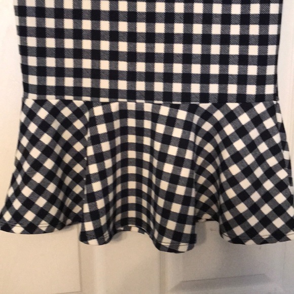 Navy & white gingham ruffle midi skirt size XS - Picture 3 of 5